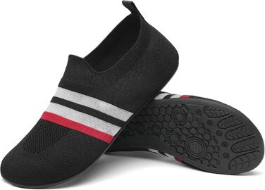 Домашні тапочки для жінок та чоловіків, для ходьби босоніж, в'язані шкарпетки, зручні тапочки для подорожей (38/39.5 EU, Чорний)