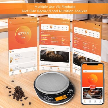 Електронна кухонна вага UNIWEIGH 6.6lb/3kg з USB-кабелем: для випічки, дієти та приготування їжі