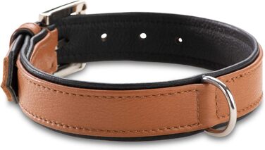 Преміум шкіряний нашийник для собак Jack Russell Lilly - нашийник з натуральної шкіри Kalbleder (S, Коричневий/Чорний) - розмір S, обхват 32-39,5 см