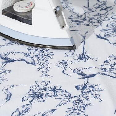 Чохол для прасувальної дошки Umiin, 115x35 см, еластичний, з бавовняним шаром та 6 мм фетровою підкладкою (квіти та птахи)