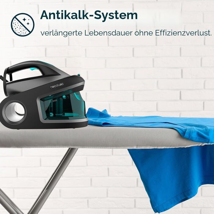 Праска з парогенератором Cecotec IronHero 3200 Essential: 3200 Вт, 8 бар, подача пари 150 г/хв, антикальцій, Turbo Slide