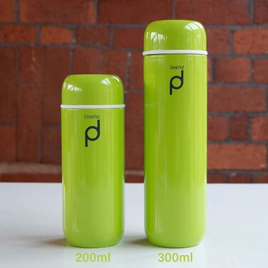 Pioneer Stainless Steel Insulated Drink Bottle - 200ml Double Wall Thermos Food Container - Keeps Hot 6h, Cold 24h - Leakproof, BPA-Free - Green