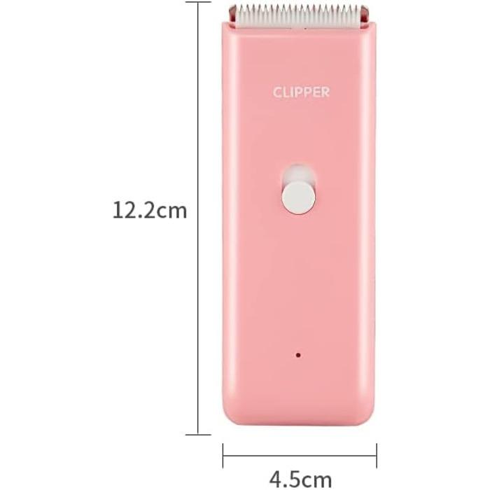 Електрична машинка для стрижки собак Favrison, машинка для стрижки тварин для собак та котів, USB бездротова, водонепроникна (рожева)