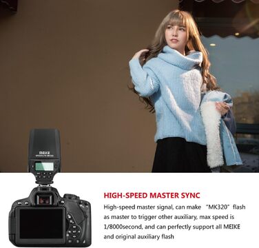 Спалах MEIKE MK-320C з TTL для Canon беззеркальних DSLR камер