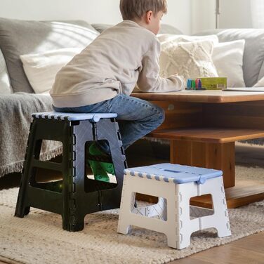 Складний стілець JOLLY Klapphocker - міцний, до 150 кг, для дітей та дорослих, для ванної, кемпінгу, саду та подорожей, компактний (52x33x4,5 см у складеному стані)