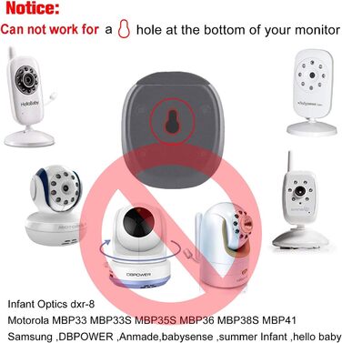 Кріплення для дитячого відеомонітора Robert Babyphone, настінне, універсальне, для більшості відеомоніторів та телефонів (білий)