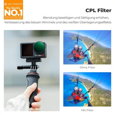 Фільтри K&F Concept ND/CPL для DJI Osmo Action 5/4 Pro: комплект з 6 шт.