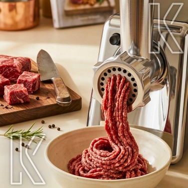 Електрична м'ясорубка-шинковка для приготування ковбас, 2200 Вт