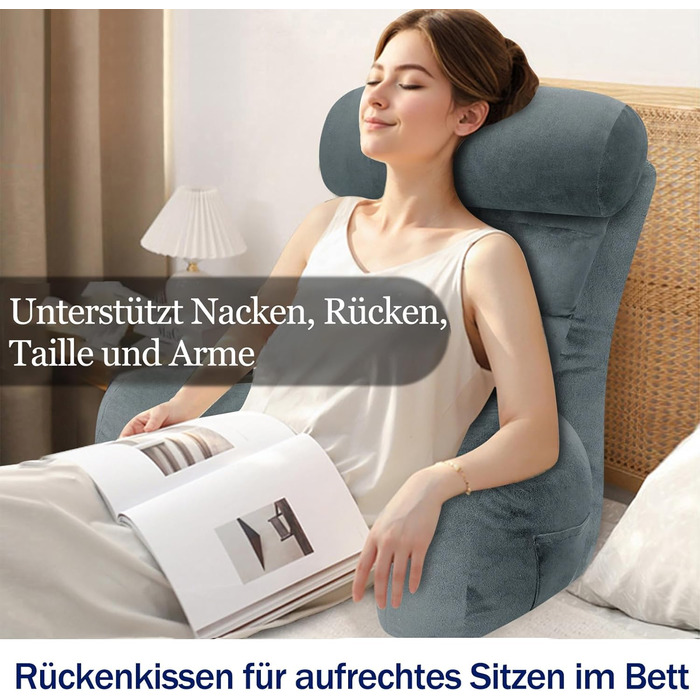 Підлогове крісло-мішок для читання, сіре, 65x30 см | Зручне для читання та відпочинку