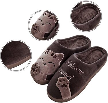 Теплі домашні тапочки Rojeam для дому (37/38 EU, Кофе)