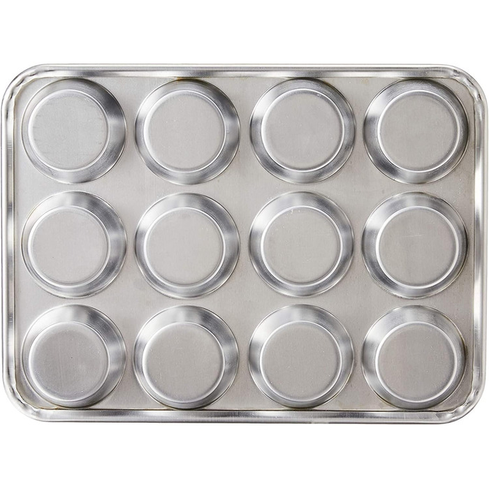 Форма для мафінів Nordic Ware Naturals, алюмінієва, антипригарна, 12 чаш, 7,9 см
