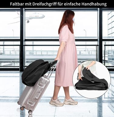 Чохол для сукні MISSLO, 177см, чорний: дихаючий, з кишенями, для вечірньої сукні, костюма, весільної сукні, у подорож