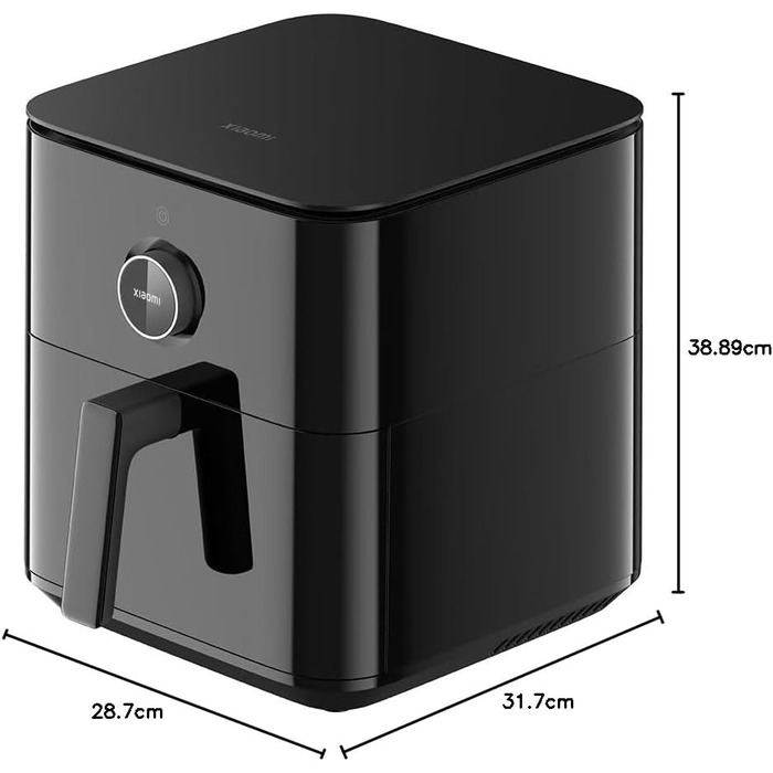 Фритюрниця Xiaomi Smart Air Fryer 6.5 л, чорна, розумна, електрична