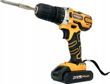 Акумуляторний шуруповерт Riwall 21,6 В, 2x1,5 Аг, 55 Нм, у кейсі