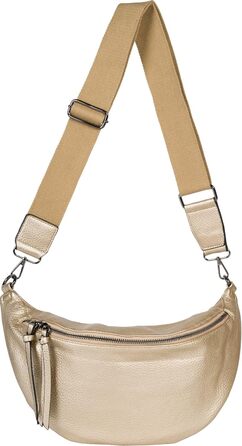 Сумка жіноча styleBREAKER на плече велика напівмісяць, кросбоді, золота - 37x17 см