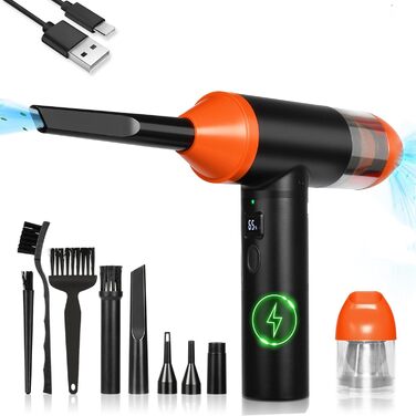 Електричний пилосос-фен 3-в-1 Staubgebläse: потужний, для чищення клавіатури, дивану, авто (110000 об/хв, 13000 Па)