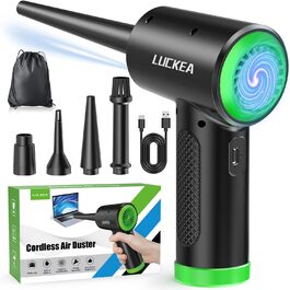 Електричний повітряний пилосос LUCKEA 3-Gang з LED-підсвічуванням для чищення ПК, ноутбуків, авто та офісних пристроїв