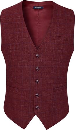 Жовта жилетка для костюма Hisdern Manner Formae - багряний колір, розмір XS
