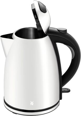 WMF Stelio Stainless Steel Kettle 1.7L, Electric Kettle with Scale Filter, 2400 W, Illuminated Water Level Indicator, Matte Stainless Steel (Gray)