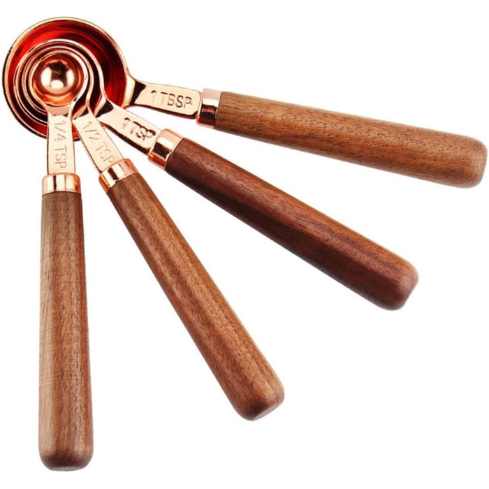1 Backing Tools, Wiggle Spoon, Measuring Spoon, Mini Salt, Kitchen Accessories, Fruit Measuring Cup, Stainless Steel, Milk Powder Spoon, Graduated Cups, Stainless Steel, Metal, Walnut