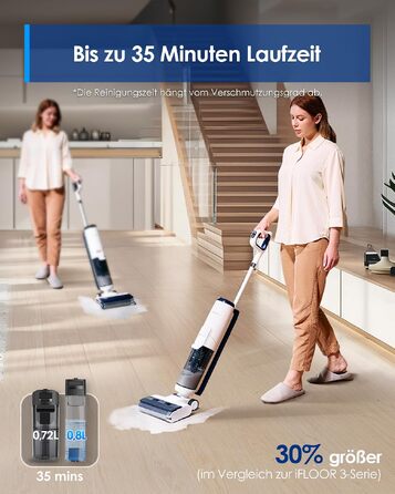 Вологий пилосос Tineco iFLOOR 5 Breeze Complete з функцією самоочищення, для сухого та вологого прибирання