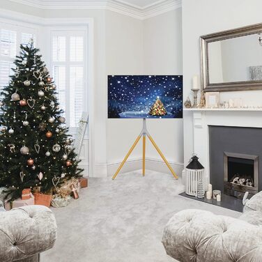 Підставка для телевізора на штативі, 114.3–165.1 см (45–65 дюймів), LED/LCD/OLED, поворотна 180°, сірий