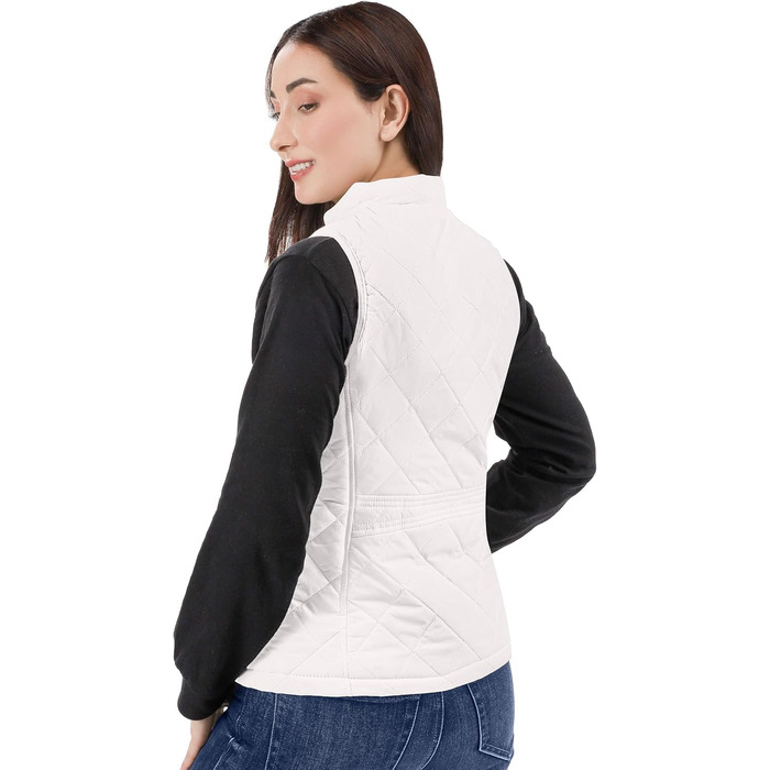 Жіноча пуховик NY Thread, легкий, з коміром, утеплений, на блискавці, чорний (S, білий/розкішний сад)