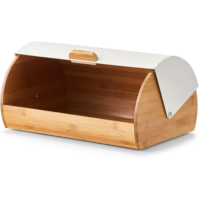 Блокнот для хліба Zeller 25365, бамбук/метал, 39 x 27 x 19 см, для зберігання хліба, стильний, безпечний для продуктів харчування