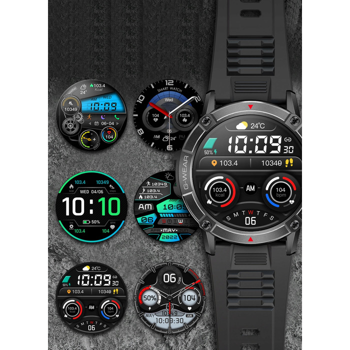 Смарт-годинник G-Wear чорний з функцією Bluetooth-дзвінків