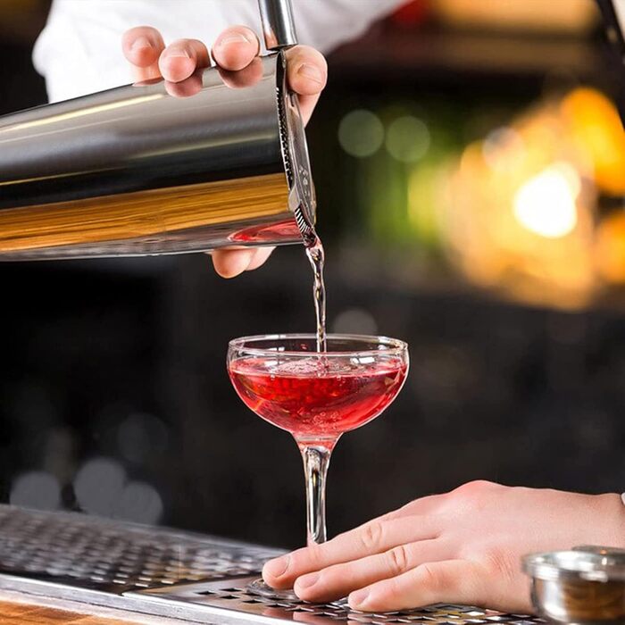 Професійний шейкер для коктейлів Lychee з нержавіючої сталі (12 предметів) / Набір шейкерів для коктейлів преміум-класу / 550 мл