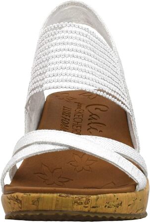 Skechers Beverlee - Бежеві кеди-платформа жіночі (40 EU, Natural Nat)
