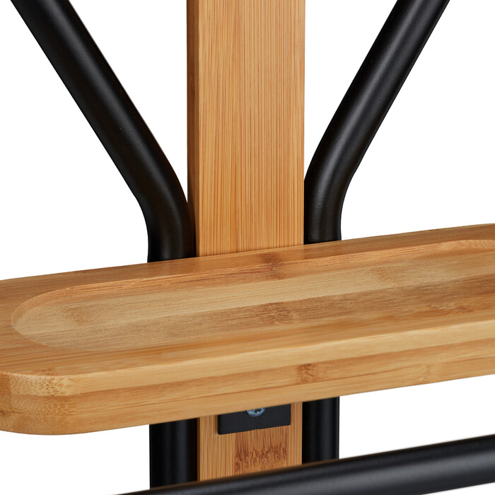 Relaxdays Butler for Men, Bamboo & Metal