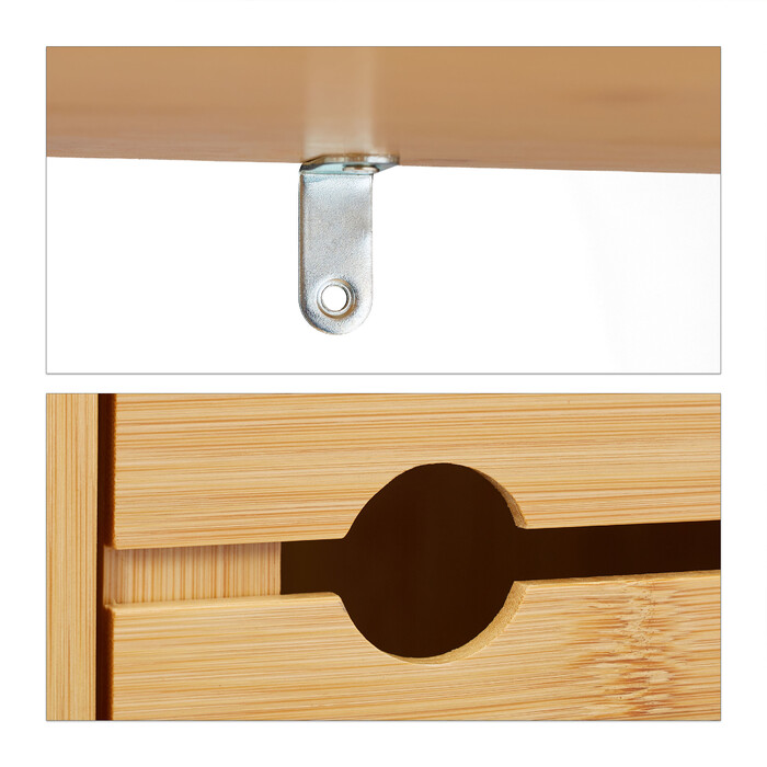 Relaxdays Bamboo Shelf with 3 Tiers