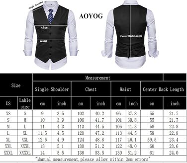 Чоловіча формальна жилетка для костюма або смокінга - Чорна - X-Large