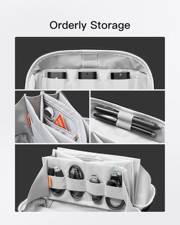 Inateck Electronics Case, Water-Resistant Accessory Bag, USB Cable Gadget Organizer Bag, Travel-Friendly