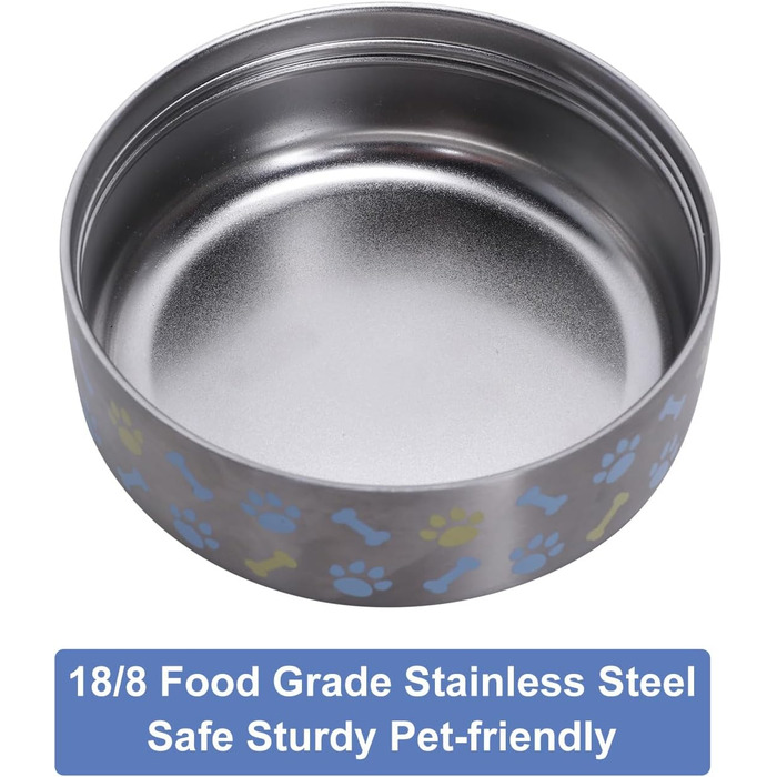 GiNT Ізольована пляшка для води з нержавіючої сталі для собак та людей, туристичний набір з мисками та сумкою, не протікає, для прогулянок, походів, кемпінгу, авто (Блакитний)