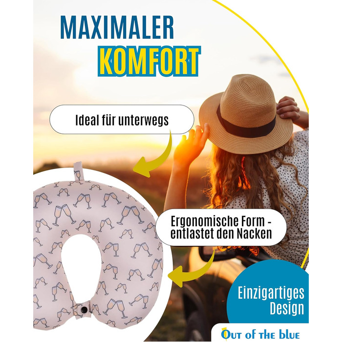 Подушка для шиї Bubbles з мікрогранулятом - компактна, ергономічна, 30x30 см, для подорожей літаком та поїздом