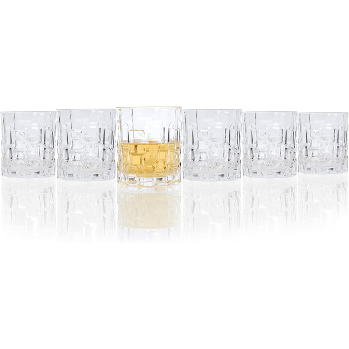 Набір склянок для віскі Etna RCR, 330 мл, 6 шт. Кришталеві Tumbler, ідеально для подарунку та дому