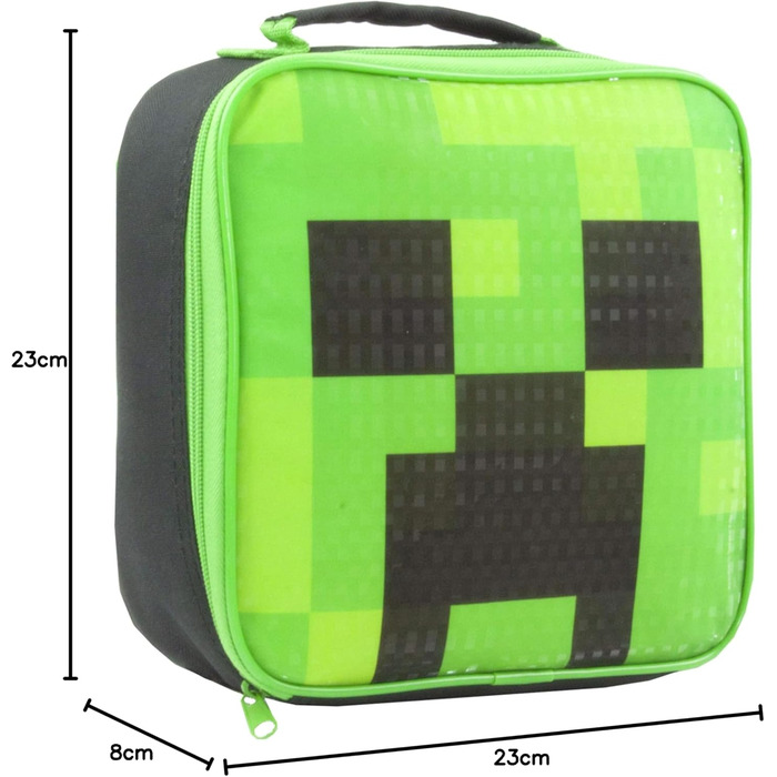 Набір ланч Minecraft Creeper: Ланчбокс, пляшка та контейнер для снеків. Ідеальний подарунок для хлопчиків-геймерів.