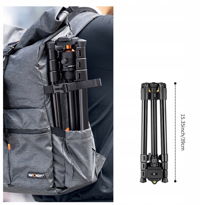 Штатив K&F Concept KF09.101V1, 160 см, чорний