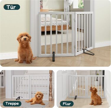 Бамбукове захисне гiтер для дитини та тварин Semiocthome, 2 секції, 90 см, бiлий