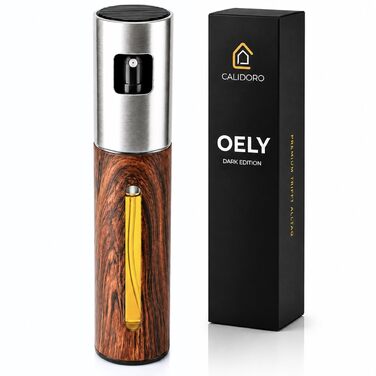 Розпилювач для олії з нержавіючої сталі 100 мл - DARK EDITION для аерофритюрниці та приготування їжі - дозатор олії та оцту