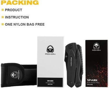 Мультитул ROXON CM1349 Spark: 14-в-1, мультиінструмент, плоскогубці, для туризму та виживання