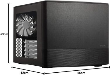 Комп'ютерний корпус Fractal Design Node 804 Black - mATX з високою продувністю та RGB підсвіткою