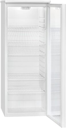 Холодильник для напоїв Bomann® з дверцятами зі скла | Об'єм 245 л, 5 ґратчастих полиць | Автоматична система розморожування, плавне регулювання температури | KSG 7289 білий *Модель 2024* (Виставковий зразки)