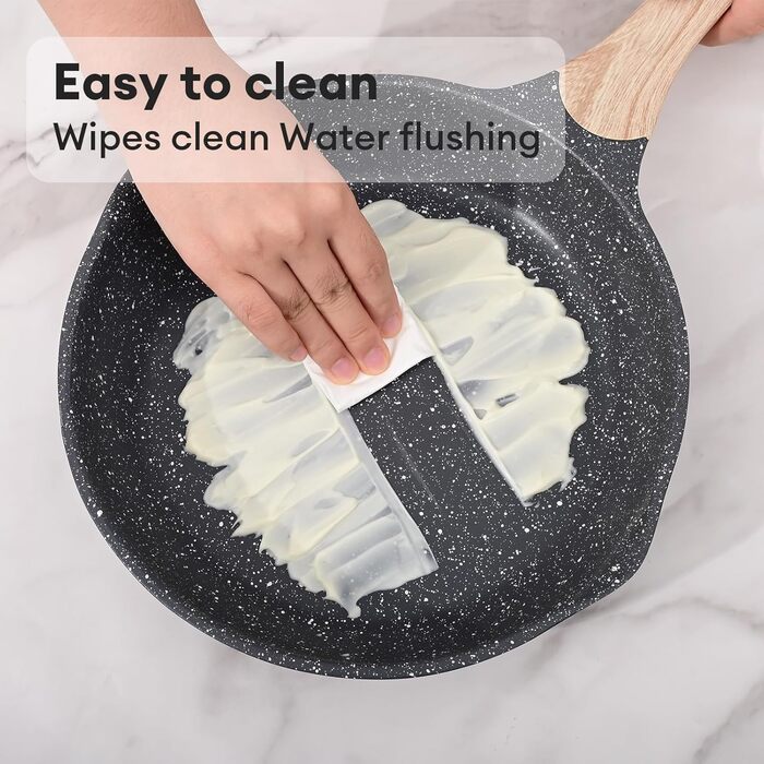 Набір сковорідок JEETEE 6-ти частинний з кришкою, 20/24/28 см, індукційні, з антипригарним покриттям, для всіх плит, PFOA-free (сірий)