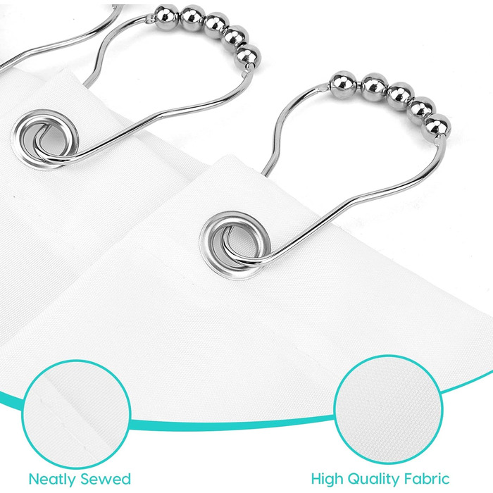 Драпірування для ванної кімнати Amaredom з квітковим принтом, 120x200 см