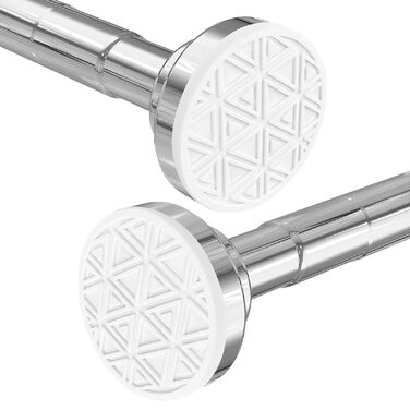 Труба для шторки у ванну/душ, телескопічна, без свердління, 60-290 см (срібляста)
