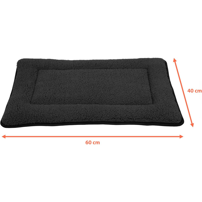 М'яка килимок для домашніх тварин Spetebo, 90 x 60 см, з неслизьким дном - ліжко для собак і котів, килимок для сну, тепла підстилка, антрацит