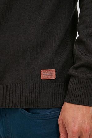 Чоловічий кардиган Blend BHLennard з в'язаного полотна з V-подібним вирізом, на ґудзиках, бавовняна суміш, Regular fit, чорний (70155)